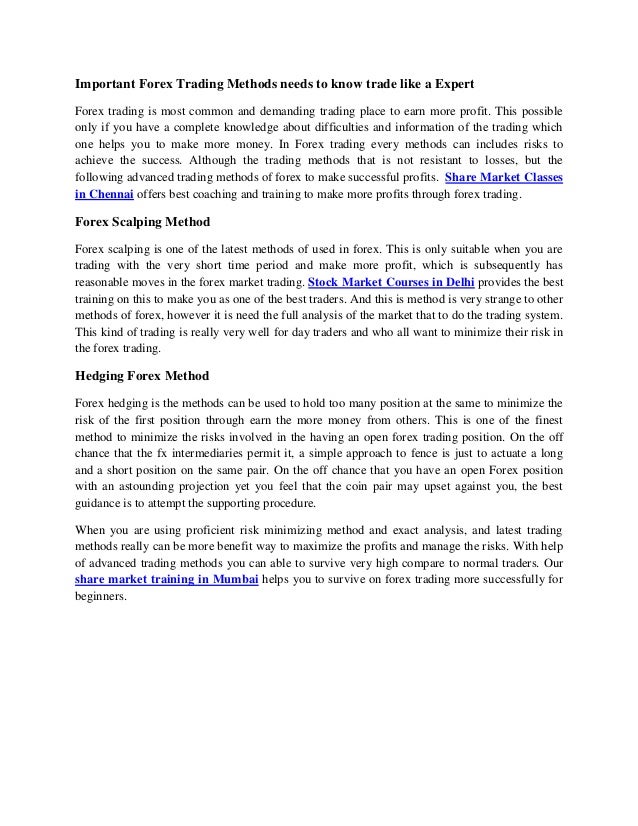 Best Forex Trading Technique Training In Share Market Courses In Mumb - 